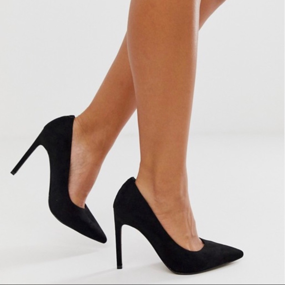 FOREVER 21 Black Pointed Toe High Heel Pumps